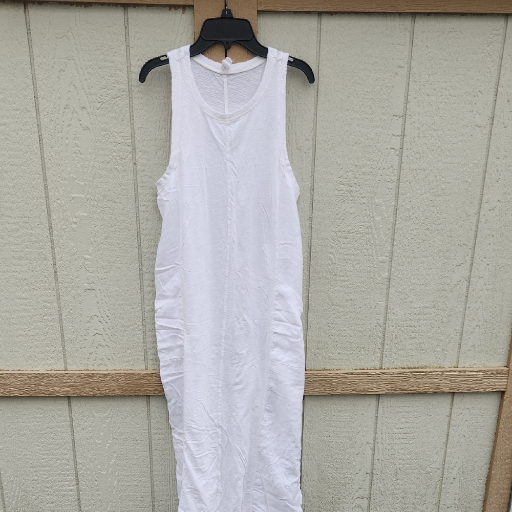 Daily Practice Sleeveless Midi Dress White Small